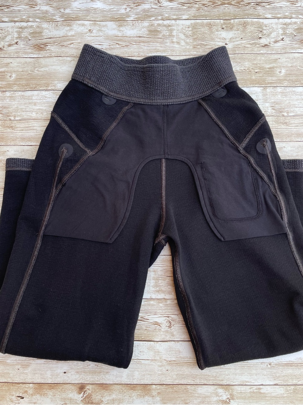 Lululemon Black Ribbed Straight Leg HR Crop 23 Travel Pant Normcore Minimal Sz 0 - Picture 14 of 16